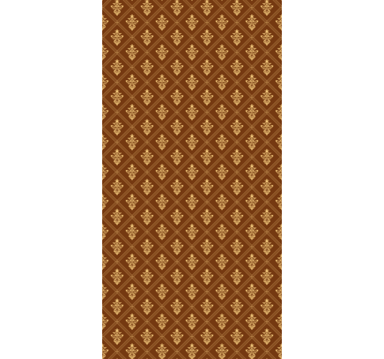 Persiana enrollable clásico patrón dorado adornado - TenVinilo