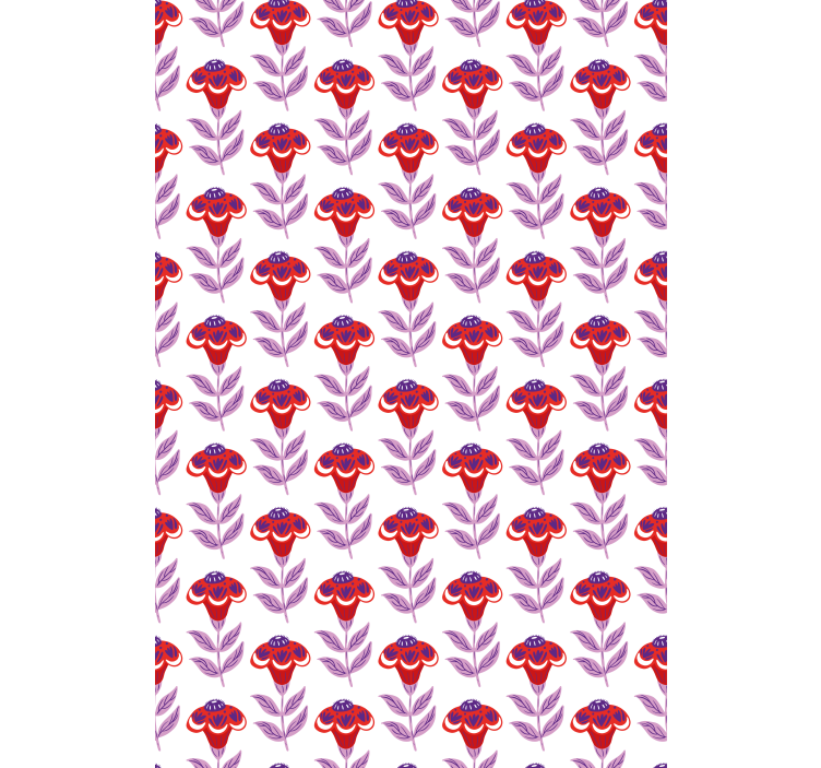 Persiana enrollable flores tema floral vibrante - TenVinilo