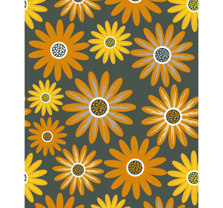 Persiana enrollable flores alegre arreglo floral - TenVinilo