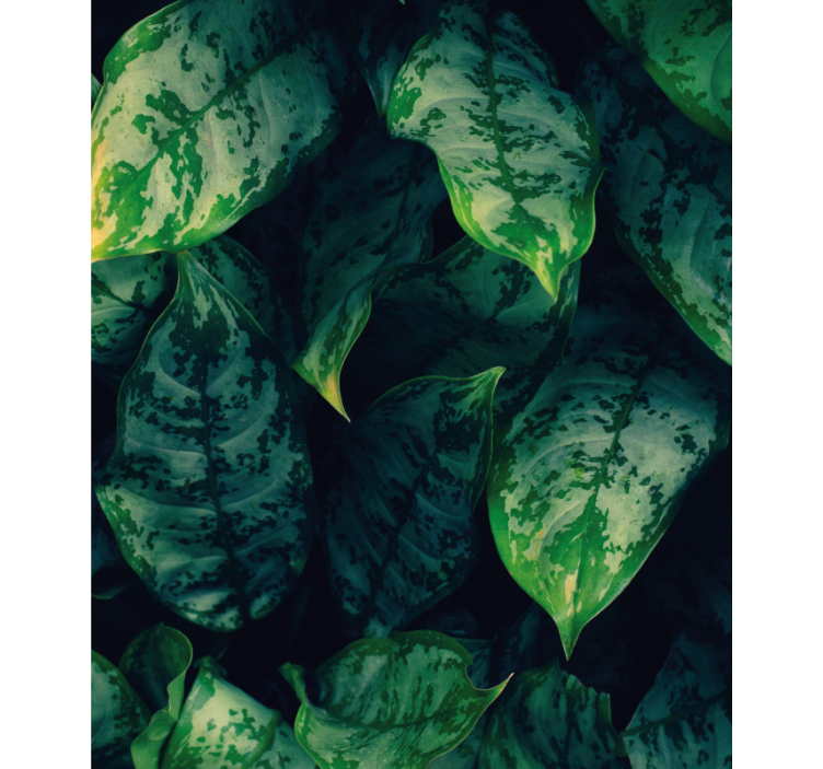 Persiana enrollable flores hojas verdes vibrantes - TenVinilo