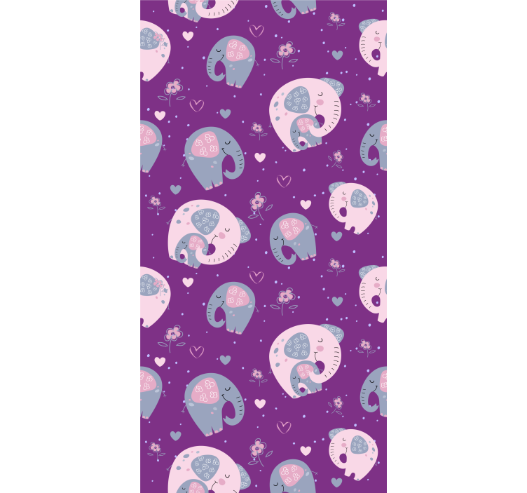 Persiana enrollable animales lindo patrón de elefante - TenVinilo