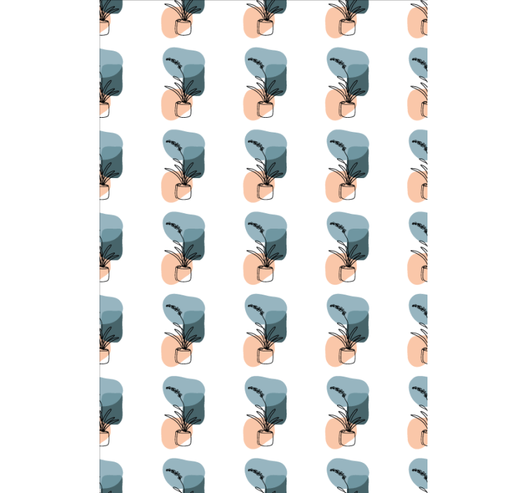 Persiana enrollable floral diseño minimalista de orquídeas. - TenVinilo