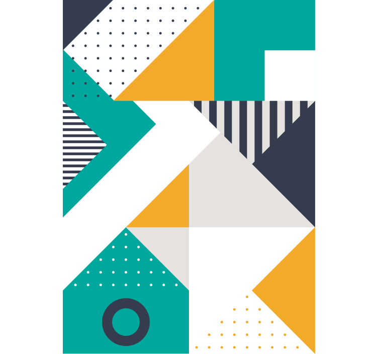 Persiana enrollable moderno mezcla de patrones geométricos - TenVinilo