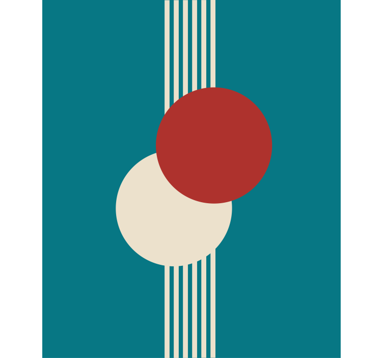 Estor dibujos Dos círculos de arte abstracto - TenVinilo