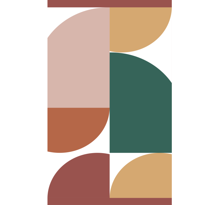 Persiana enrollable moderno patrones de círculos geométricos - TenVinilo