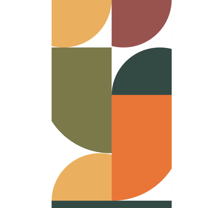 Persiana enrollable moderno fusión de formas geométricas - TenVinilo