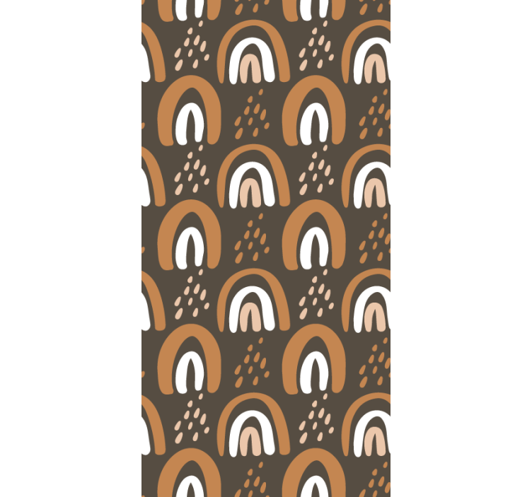 Persiana enrollable infantil arcoíris terrosos pintados - TenVinilo