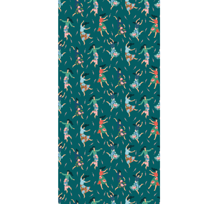 Persiana enrollable original patrón de mujeres bailando - TenVinilo