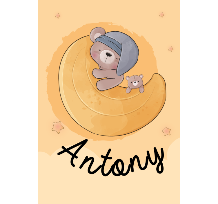 Persiana enrollable para bebé osos dormilones con nombre - TenVinilo