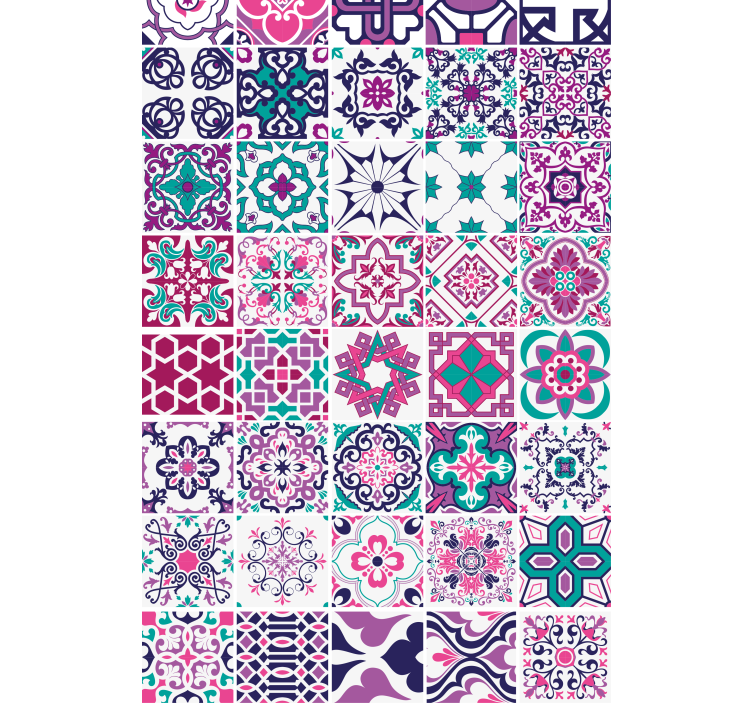 Persiana enrollable textura patrón de mosaico geométrico - TenVinilo