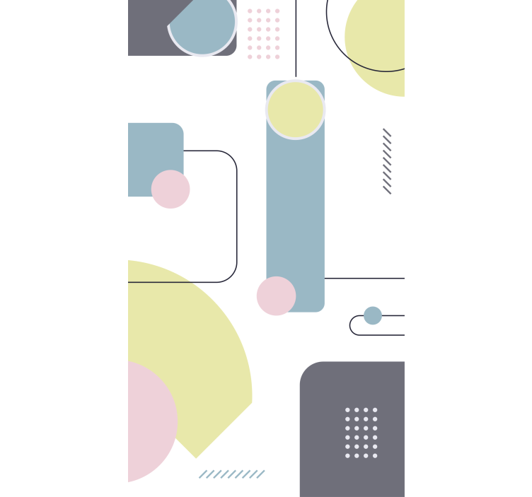 Persiana enrollable moderno juego de formas geométricas - TenVinilo