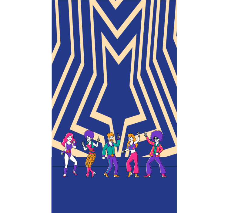 Persiana enrollable divertido ambiente de baile disco - TenVinilo