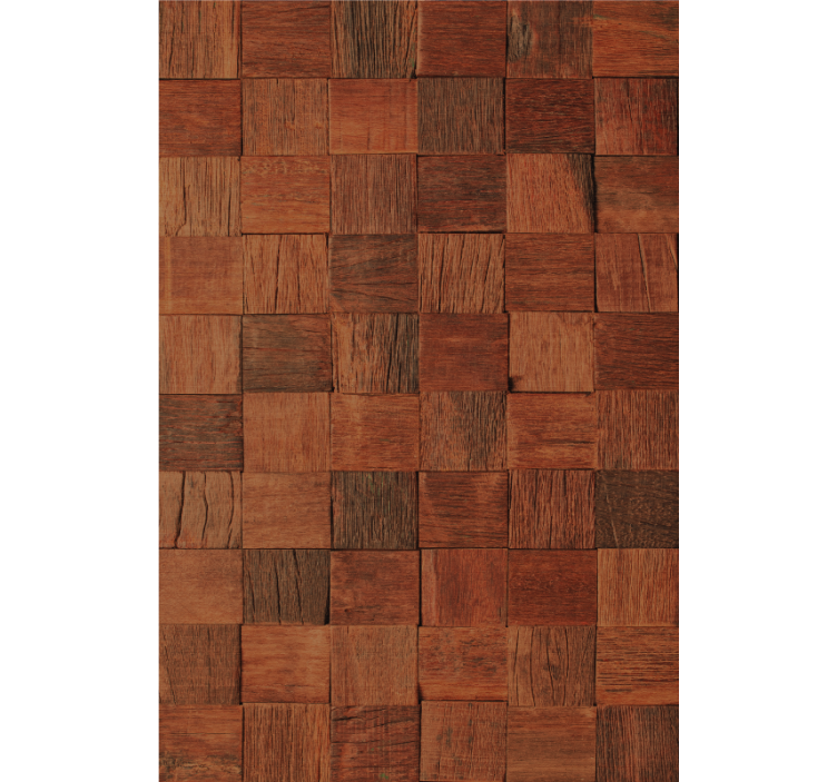 Persiana enrollable textura paneles de madera cuadrados - TenVinilo