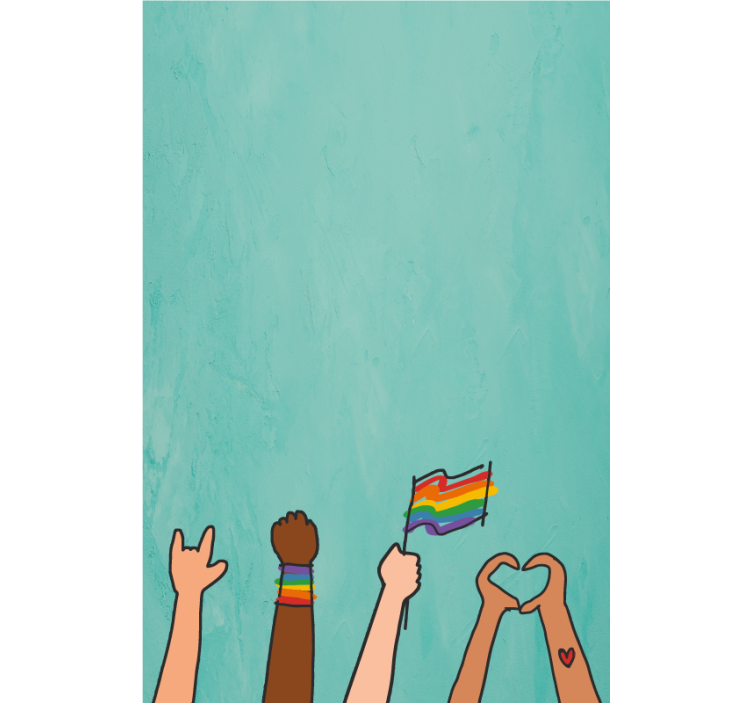 Persiana enrollable manos orgullosas exhibidas - TenVinilo