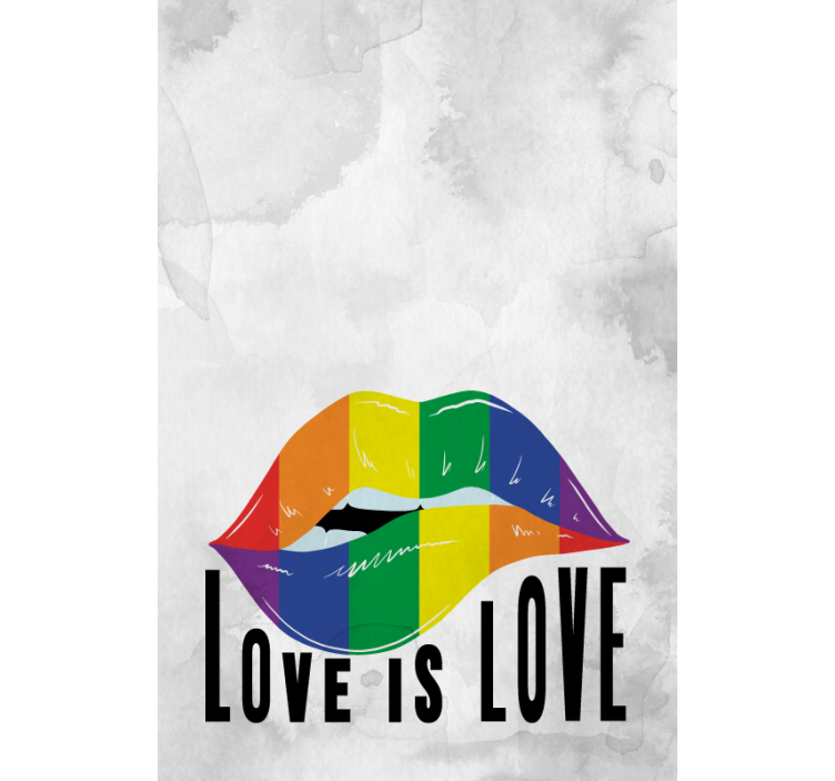 Persiana enrollable frase arte labial de arcoíris - TenVinilo