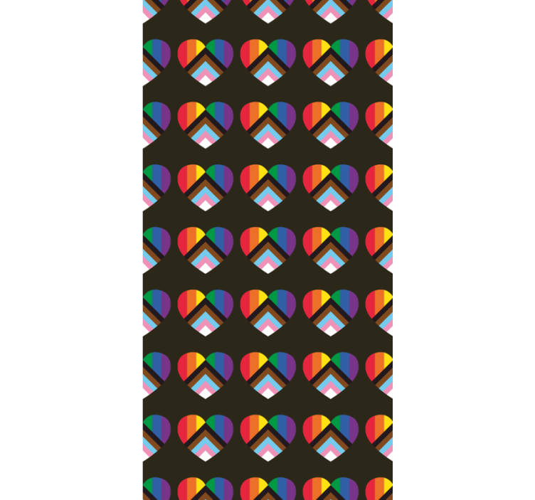 Persiana enrollable divertido patrón de corazón vibrante - TenVinilo