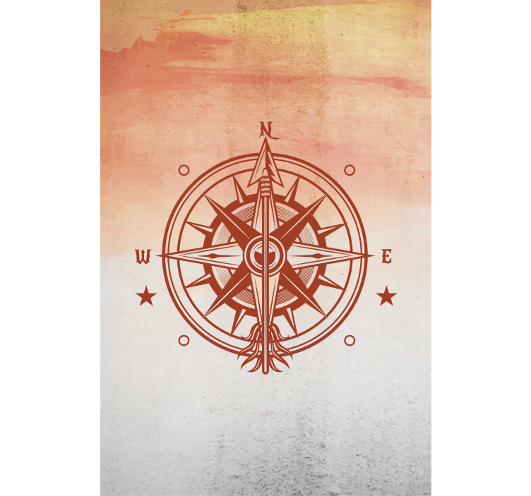 Persiana enrollable mapamundi navegación con brújula - TenVinilo