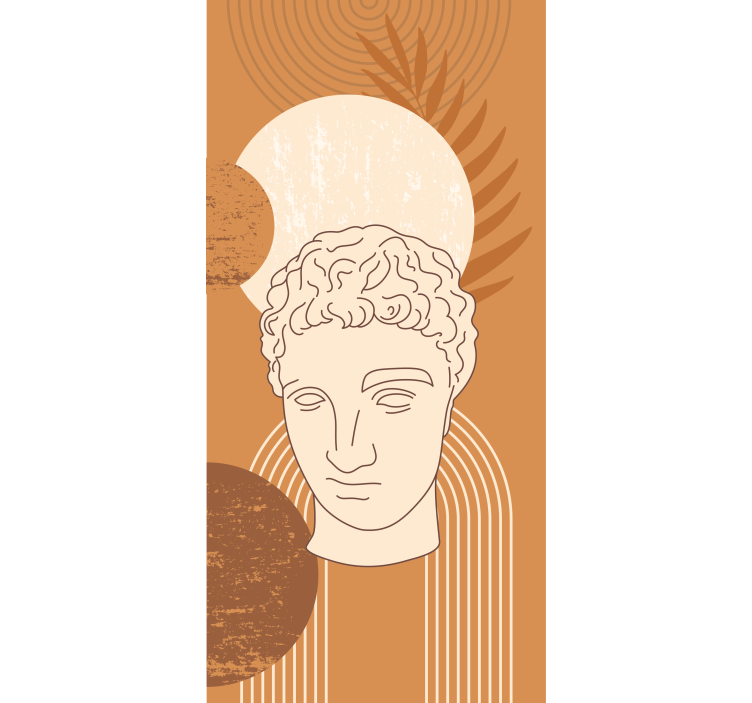 Estor dibujos Escultura antigua mínima de hermes - TenVinilo