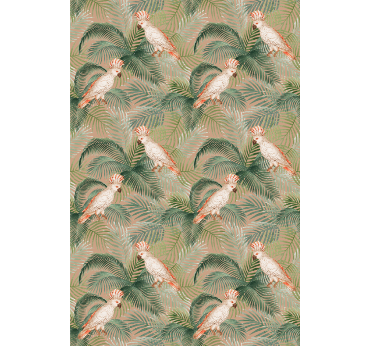 Persiana enrollable animales cacatúa y hojas - TenVinilo