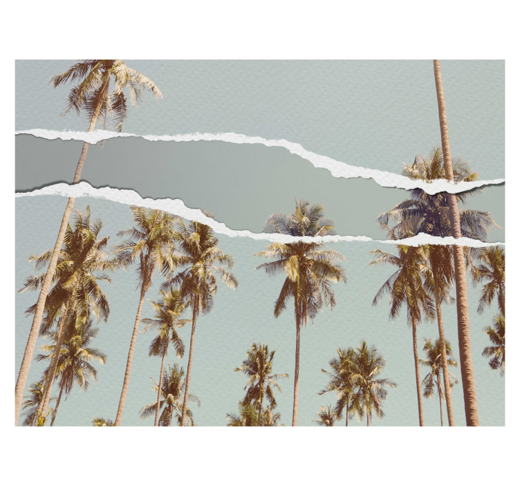 Persiana enrollable árboles diseño de verano de palmeras - TenVinilo