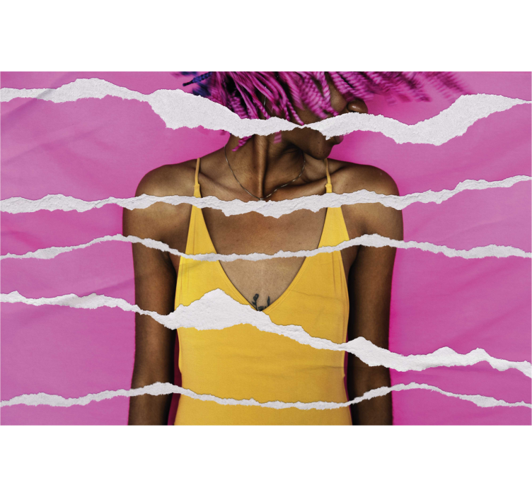 Persiana enrollable dibujos efecto de papel rasgado - TenVinilo