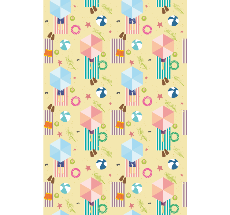 Persiana enrollable divertido motivo de sombrilla de playa - TenVinilo