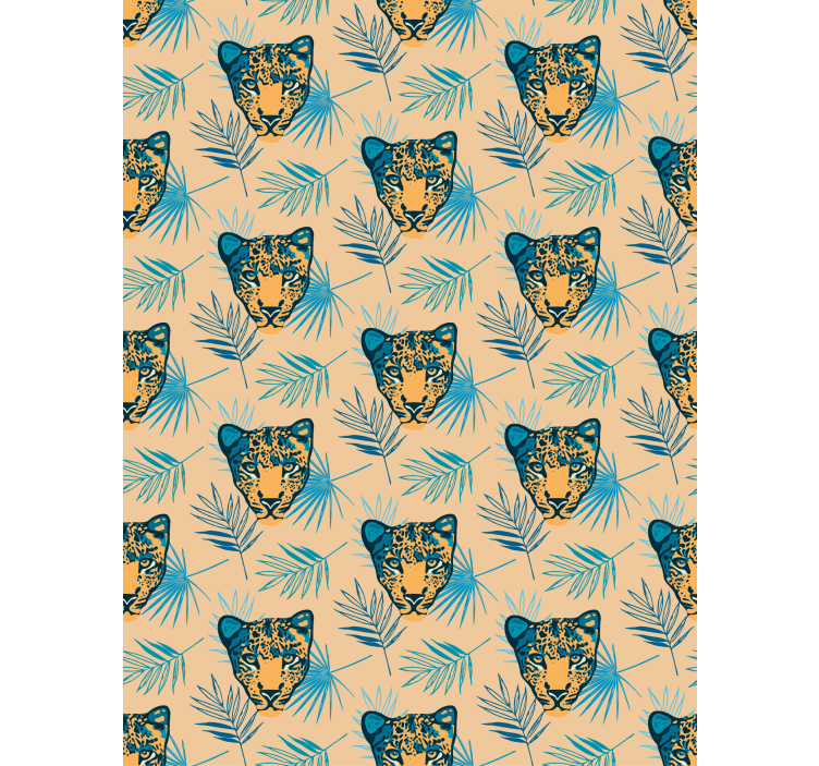 Persiana enrollable animales patrón de cabeza de leopardo - TenVinilo