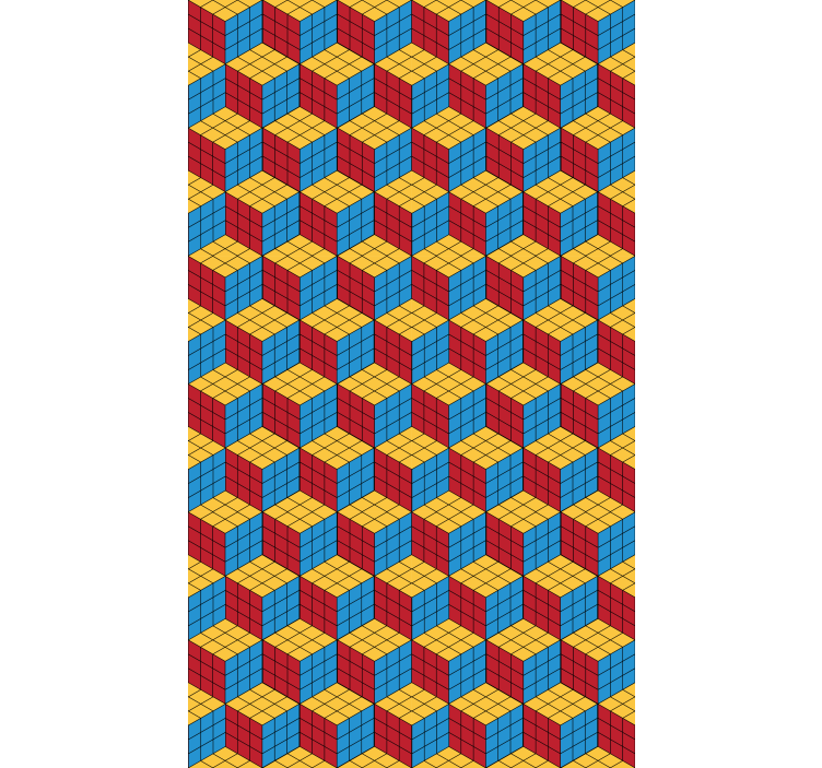 Estor habitación Patrón original del cubo de rubik - TenVinilo