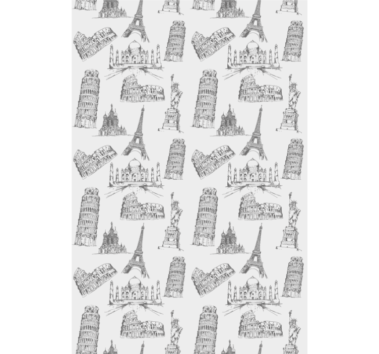 Persiana enrollable original siluetas de monumentos famosos - TenVinilo