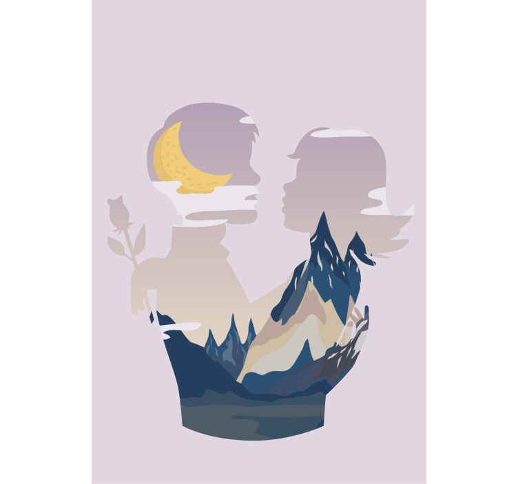 Persiana enrollable original escena nocturna de montañas - TenVinilo