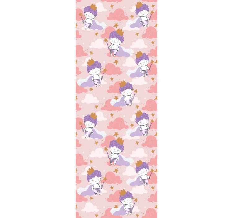 Persiana enrollable infantil princesas adorables y nubes - TenVinilo