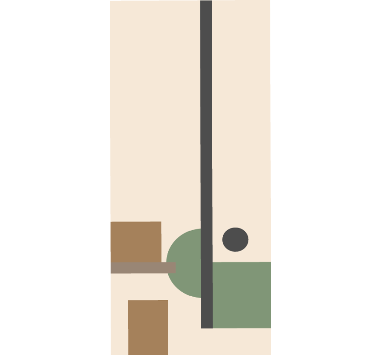 Persiana enrollable moderno composición abstracta geométrica - TenVinilo