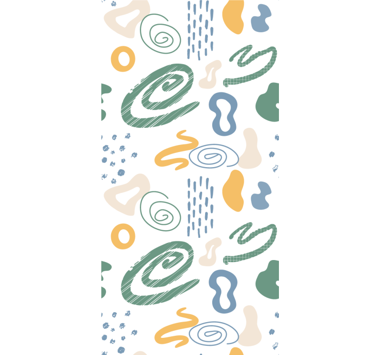 Persiana enrollable moderno formas abstractas pintadas - TenVinilo