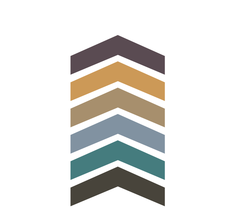 Persiana enrollable moderno capas de patrón chevron - TenVinilo