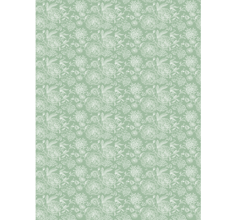 Persiana enrollable flores elementos vegetales delicados - TenVinilo