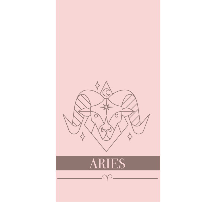 Persiana enrollable diseño zodiacal aries rosa - TenVinilo