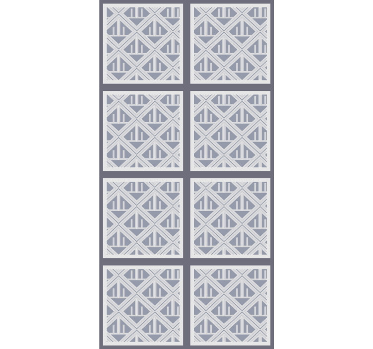 Persiana enrollable moderna con secciones geométricas - TenVinilo