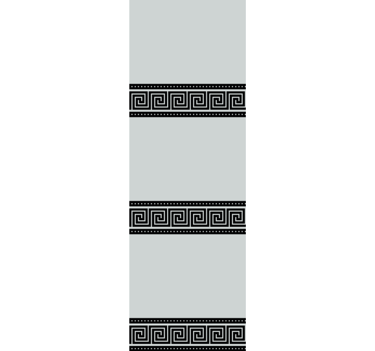 Persiana enrollable elegante patrones geométricos negros - TenVinilo