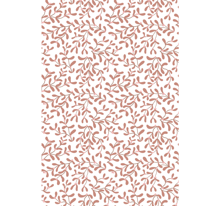 Estor flores Hojas pequeñas de terracota - TenVinilo