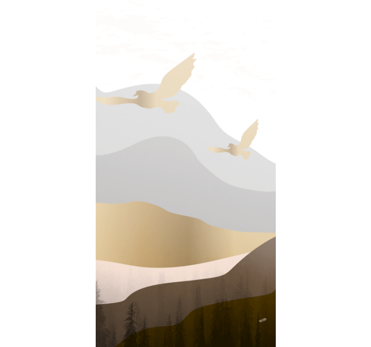 Persiana enrollable moderno patrón de pájaros volando - TenVinilo