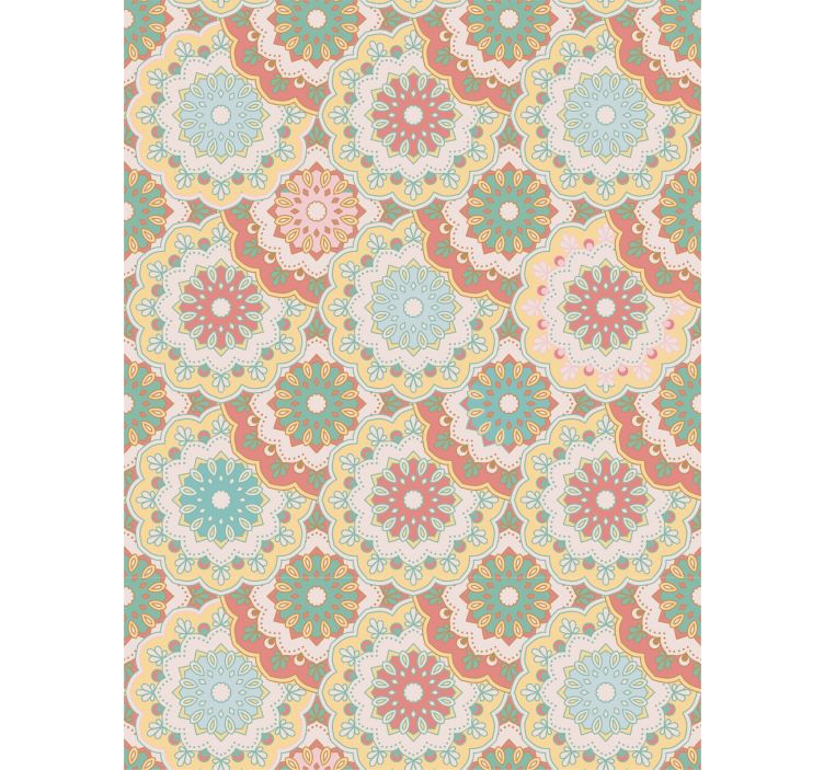 Persiana enrollable floral patrones florales intrincados - TenVinilo