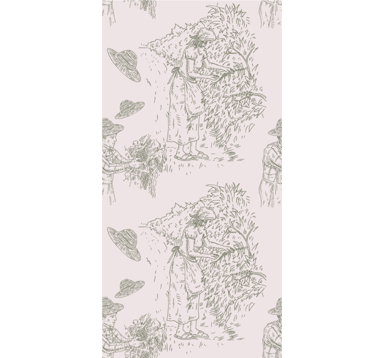 Persiana enrollable elegante escena de cosecha vintage - TenVinilo