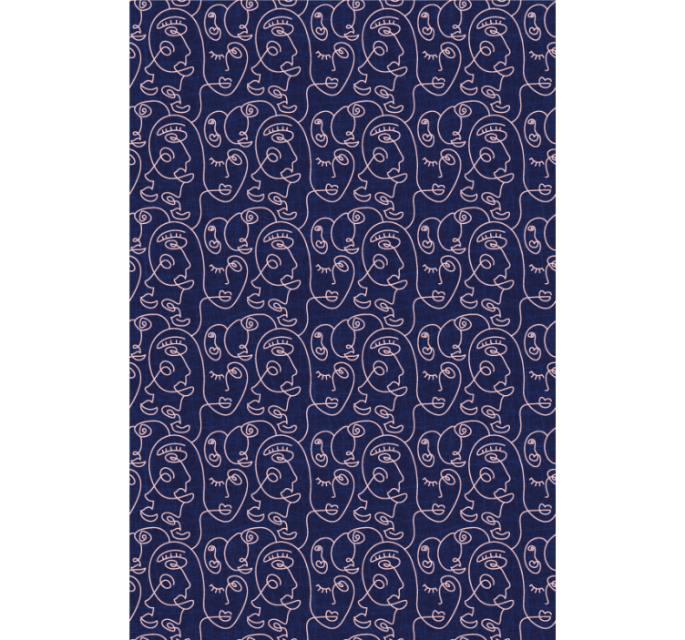 Persiana enrollable dibujos patrón de cara abstracta - TenVinilo