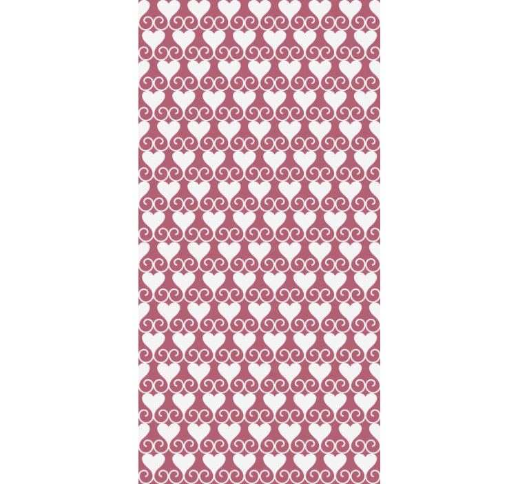 Persiana enrollable romántica corazones y remolinos - TenVinilo