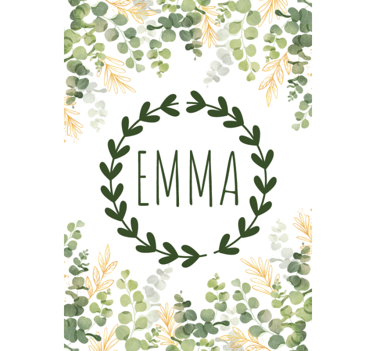 Estor infantil corona de Laurel Personalizada - TenVinilo