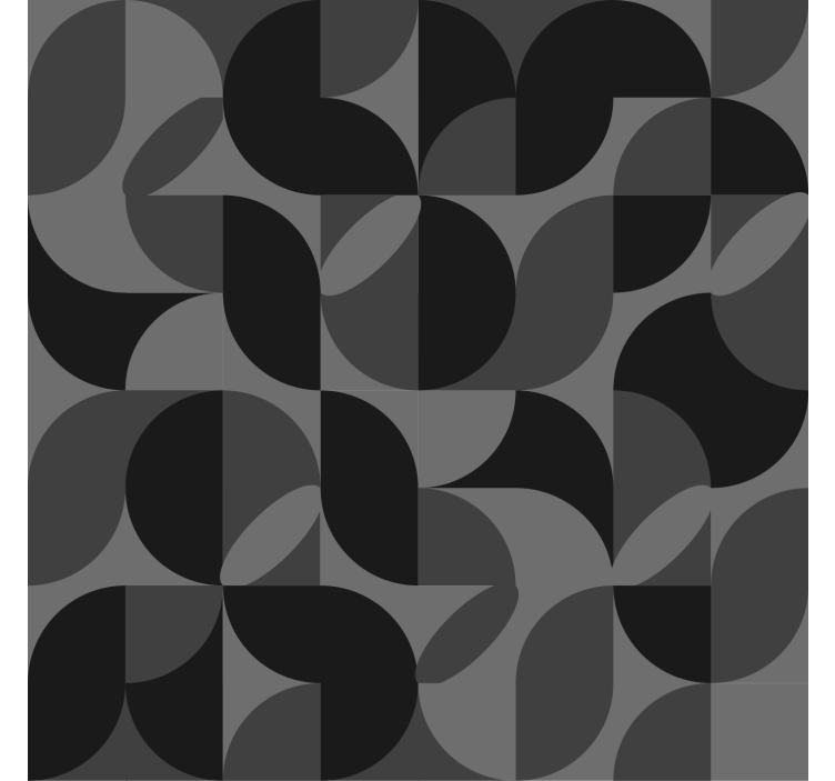 Estor para salón formas negras retro - TenVinilo