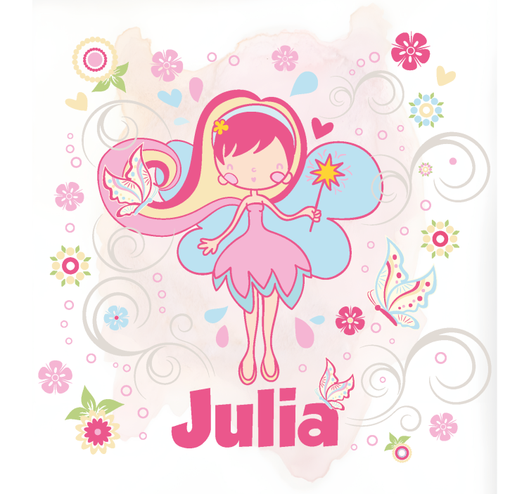 Estor personalizable hada con mariposas - TenVinilo