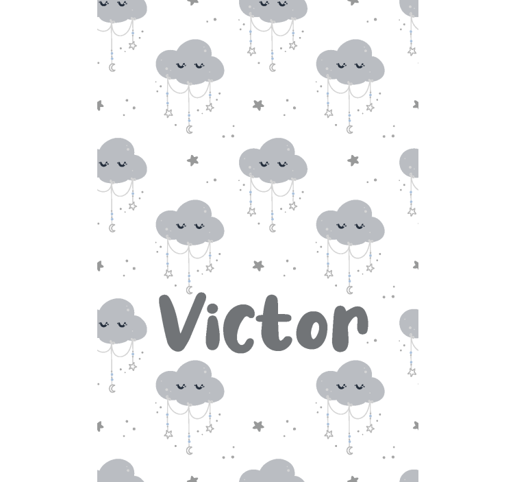 Estor de nubes patrón gris personalizado - TenVinilo