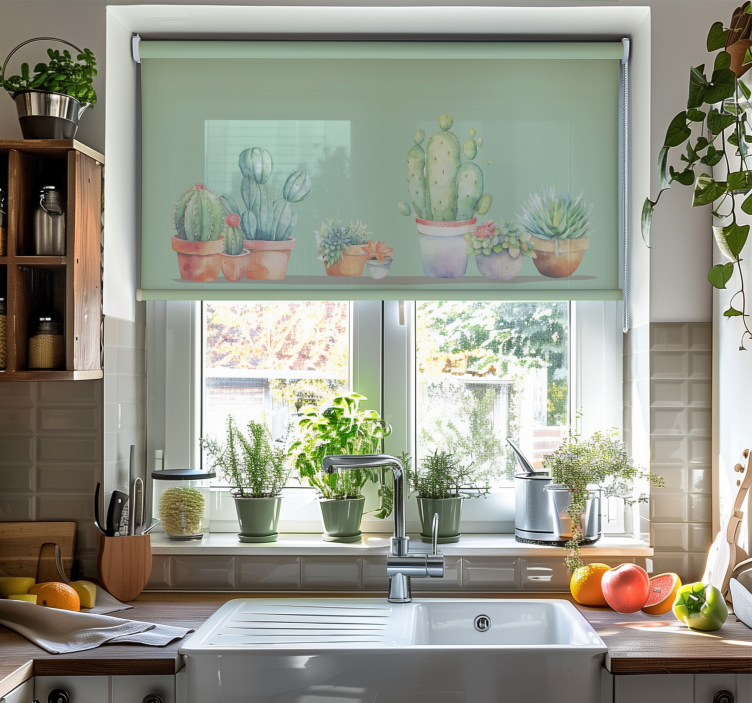 Estor cactus estilo minimalista - TenVinilo