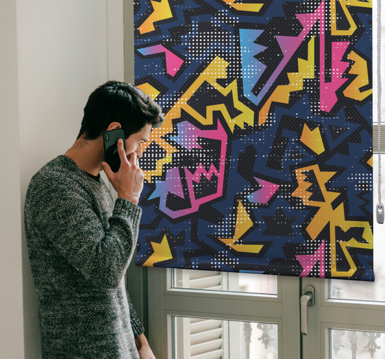 Estor juvenil Grafiti geométrico - TenVinilo